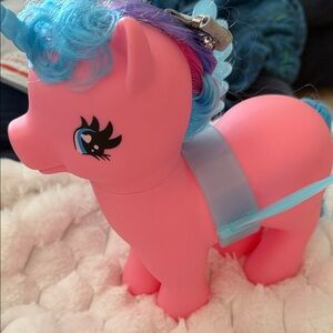 Pink Pony Toy with Blue Mane